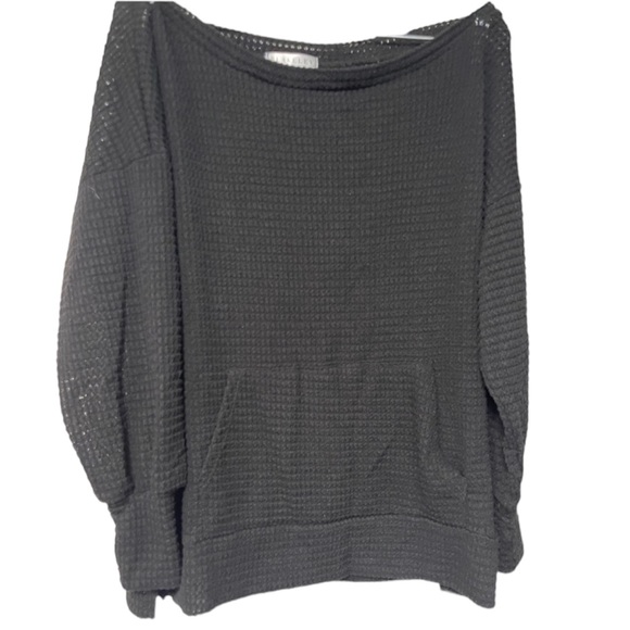 Blakeley Tops - Blakeley Black Waffle Material Crew Neck Long Sleeve Shirt Size S/M